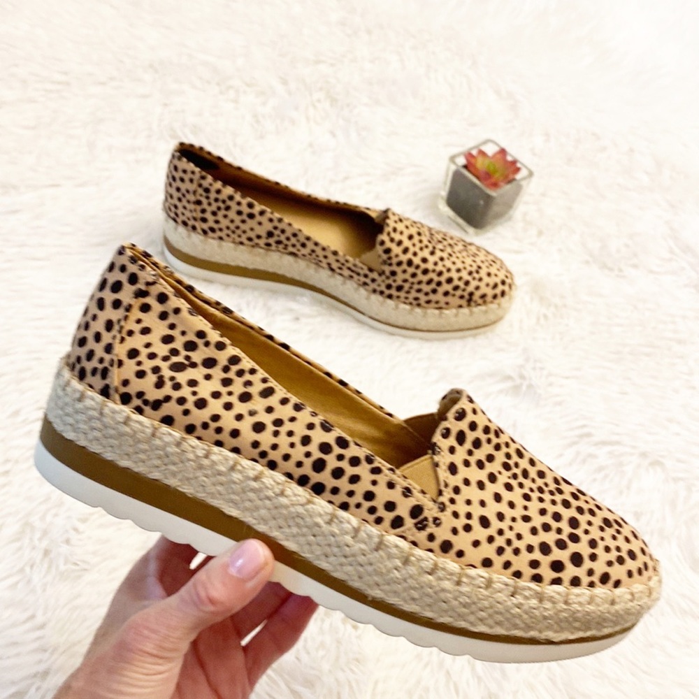 Dr. Scholl’s | Animal print espadrille platform loafers sneakers women’s